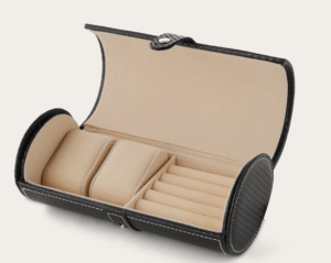 Compact Leather Watch Travel Case