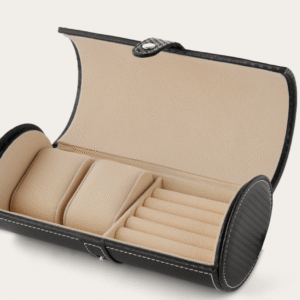 Compact Leather Watch Travel Case